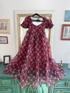 NWT Nothing Fits But plaid maxi dress